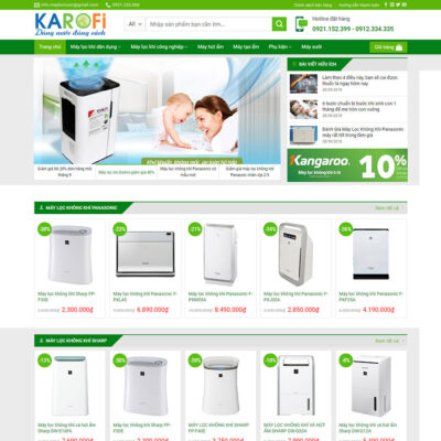 Mẫu web bán máy lọc nước 01
