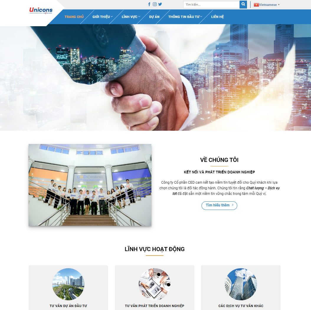 Theme wordpress giới thiệu công ty 01