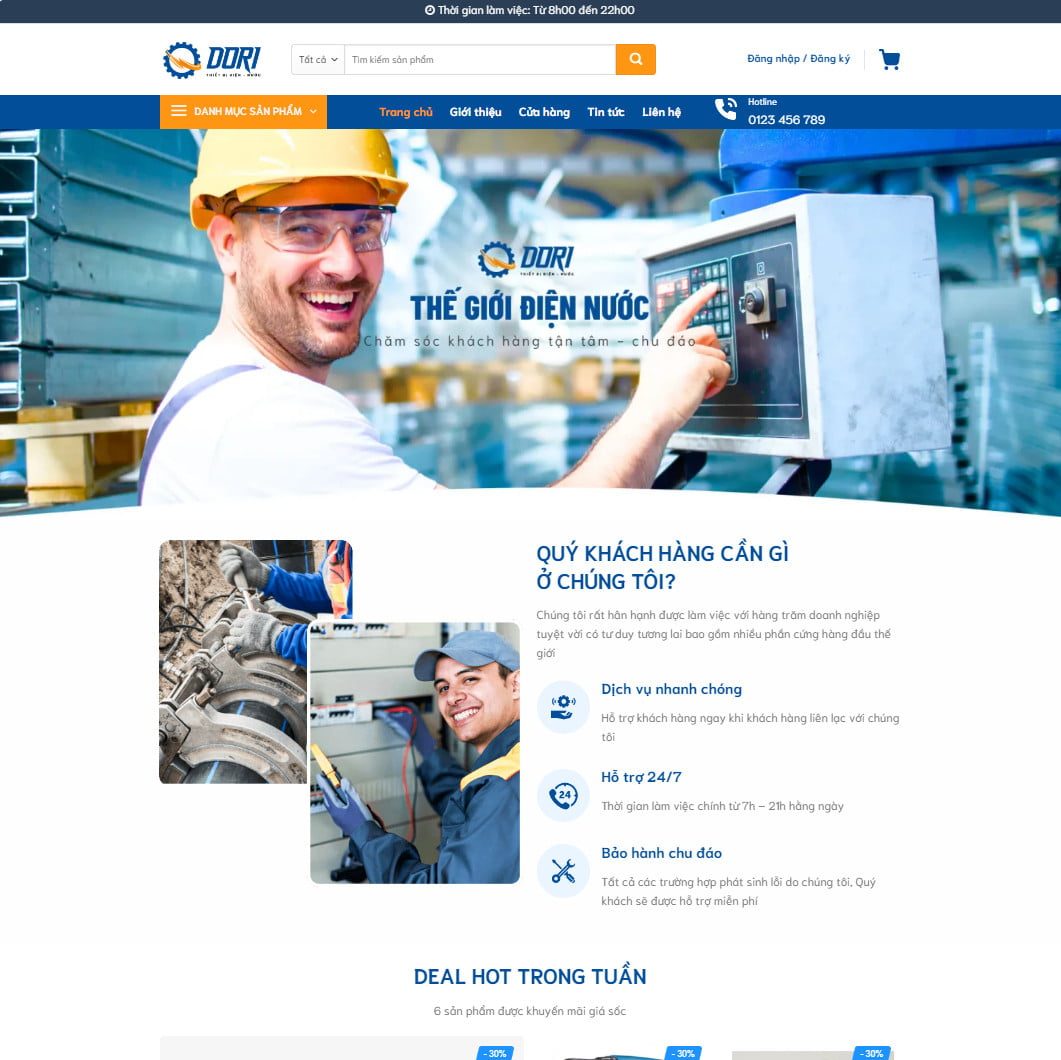 Theme wordpress bán điện máy 03