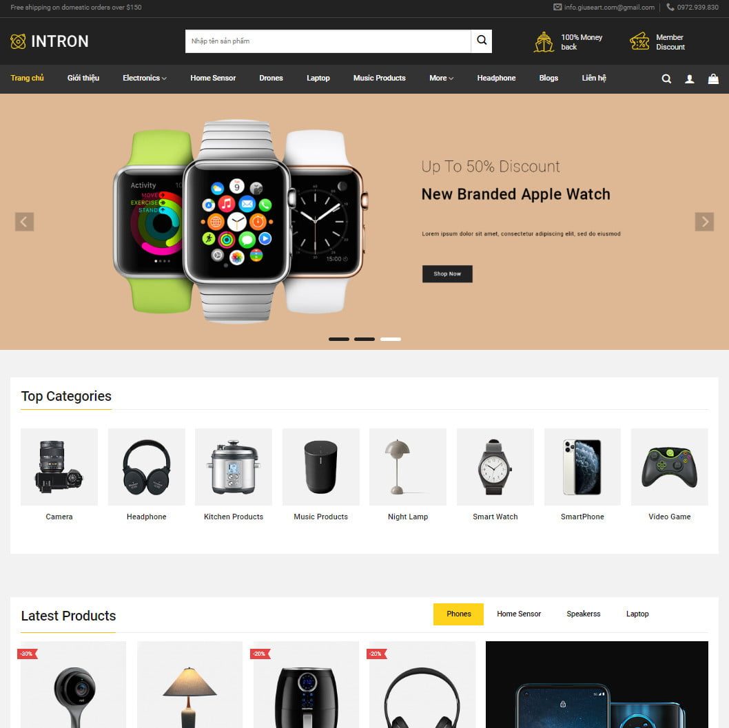 Theme wordpress bán điện máy - điện tử 05