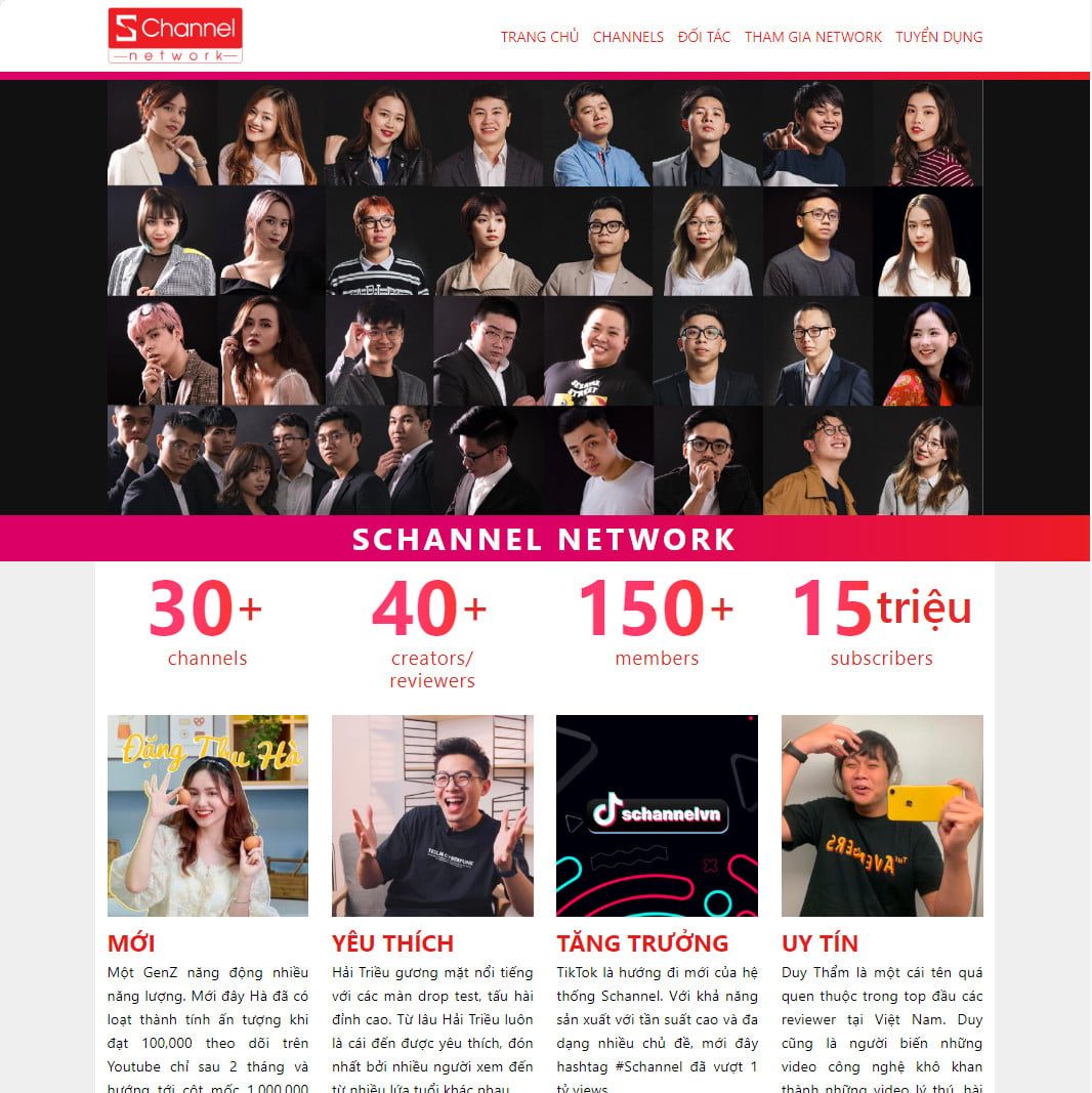 Theme wordpress channel network