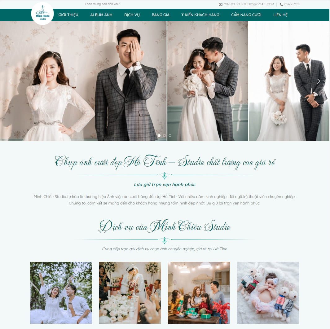 Theme wordpress studio ảnh cưới 03