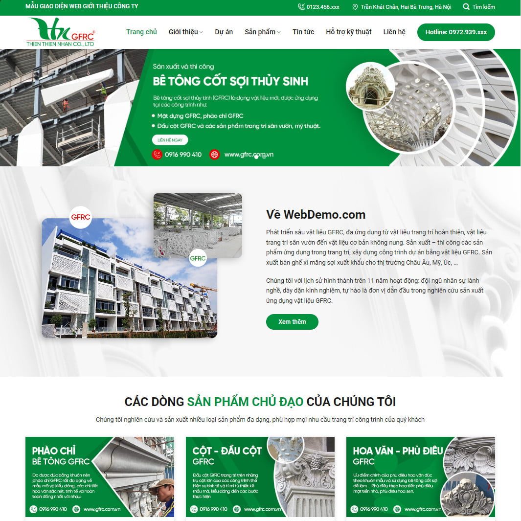 Theme wordpress bán vật liệu trang trí